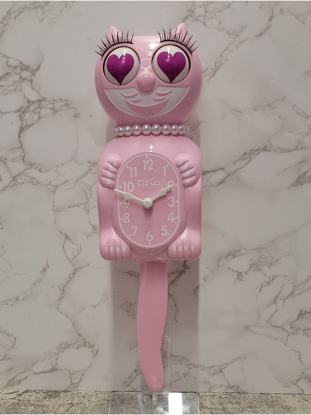 Rare Bubblegum Lady Kit-Cat Klock clock with Magenta Heart eyes Limited Edition - Picture 2 of 9